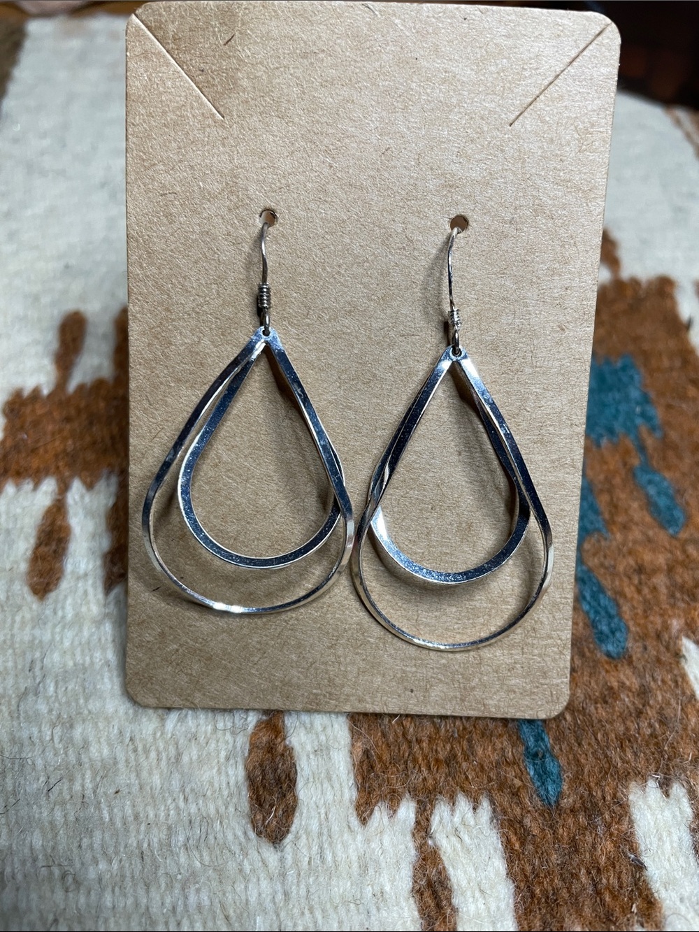 Silver Earrings 925 stamp on ear wire . Vintage find.. one pr only available